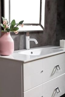 Тумба под раковину Armadi Art Vallessi Avangarde Piazza 80см белый/золото 841-080-WG